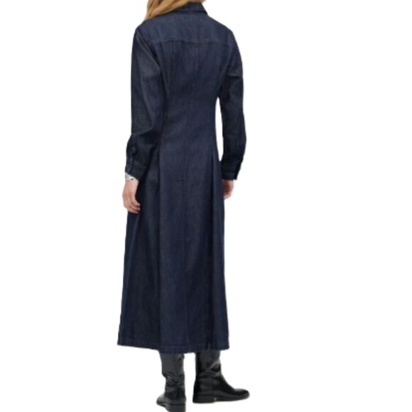 Madewell Womens Button Up Long Sleeve Denim Maxi Dress Blue Size 2 NWT - Picture 3 of 9